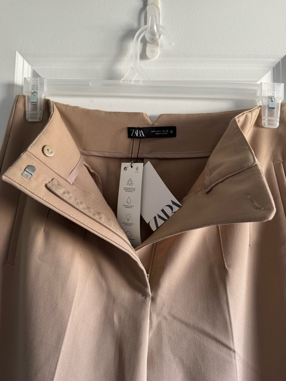 Zara High-Waist Tailored Ankle Trousers - Camel - Picture 7 of 8